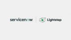 ServiceNow and Lightstep logos